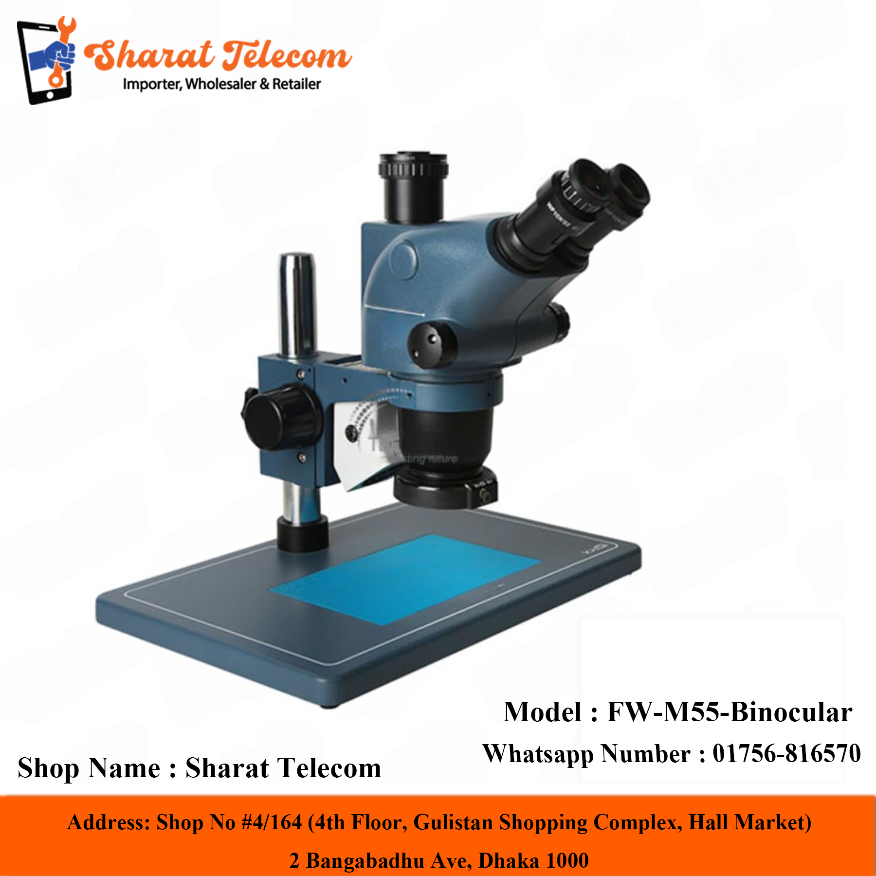Kaisi 36565 Plus 6.5X ~ 65X Trinocular Microscope Big Panel RL2 Ring Light Exhausted Fan